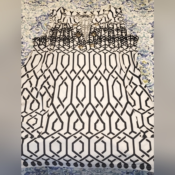 Saint Tropez West Black and White Patterned Mini Dress - Picture 4 of 6